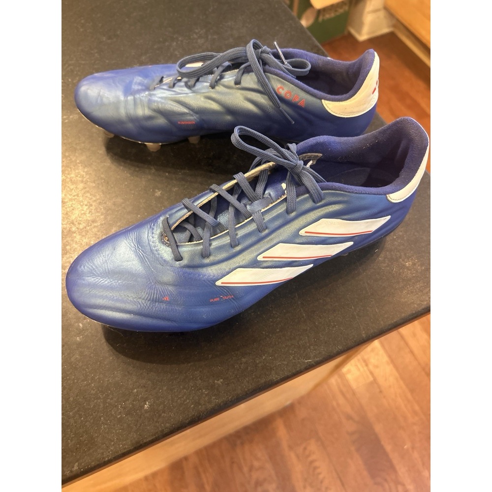 Adidas Copa Pure.1 FG Pearlized Blue White Red Soccer Cleats IE4894 Mens Size 10